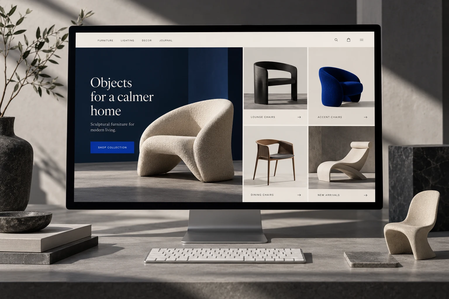 Illustrative ecommerce store design concept